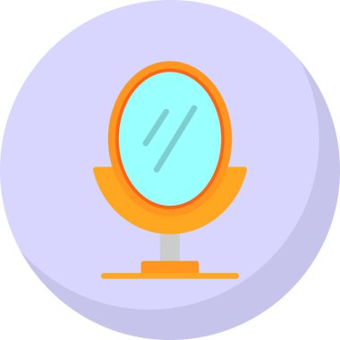 ayna simgesi, ağ basit illüstrasyon