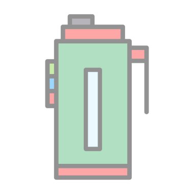 Su şişesi simgesi, vektör illüstrasyonu basit tasarım