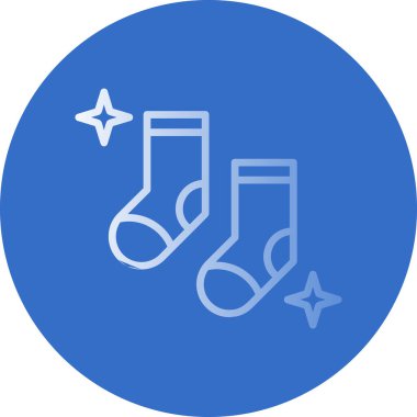 iki çorap düz simgesi, vektör illüstrasyonu