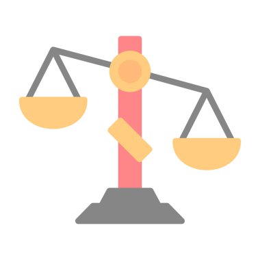 Ölçek simgesi, vektör illüstrasyonu basit tasarım