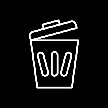 Çöp kutusu. Web simgesi basit illüstrasyon 