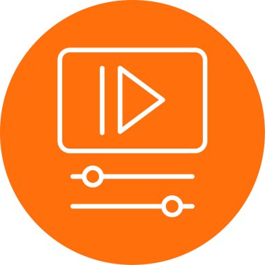 video oynatıcı simgesi, vektör illüstrasyonu 