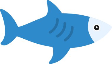 balık simgesi, vektör illüstrasyonu basit tasarım