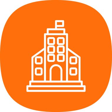 bina simgesi, basit vektör illüstrasyonu