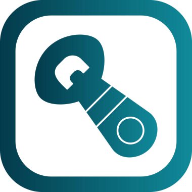 Şişe açıcı simgesinin vektör illüstrasyonu