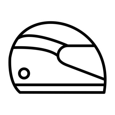 Kask simgesi basit tasarım illüstrasyonu 