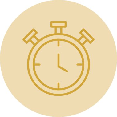 Zamanlayıcı simgesi vektörü. düz tasarım çizimi