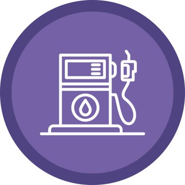 Benzin pompası. Basit illüstrasyon