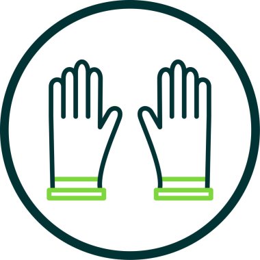 Eldiven simgesi. Vektör illüstrasyonu.