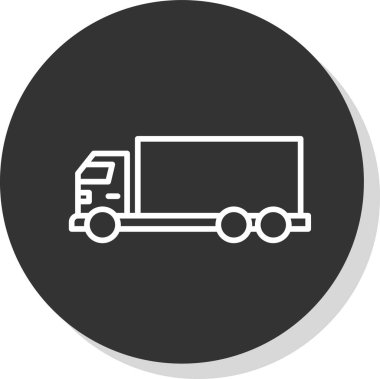 kamyon simgesi, vektör illüstrasyonu basit tasarım