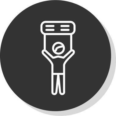 Duş düz glif simgesi