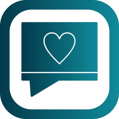 vektör illüstrasyonunda baloncuk sohbeti kalp simgesi