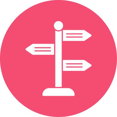 Yön, işaret direği simgesi. Basit vektör illüstrasyonu