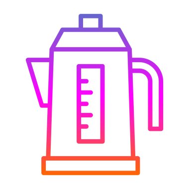 Kahve. Web simgesi basit illüstrasyon