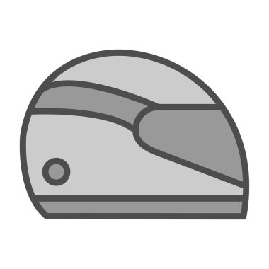 Kask simgesi basit tasarım illüstrasyonu 