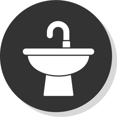 Tuvalet simgesi. Web tasarımı için basit tuvalet vektör simgesi çizimi