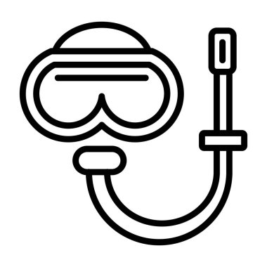 Dalış maskesi simgesi, özet biçimi