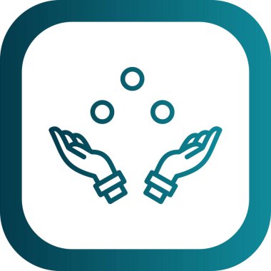 Açık eller vektör illüstrasyonunu basit tasarım