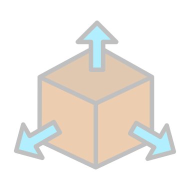 Oklu küp, vektör illüstrasyon tasarımı