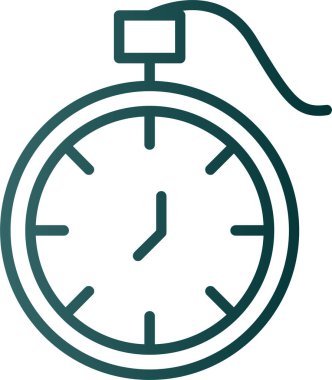 Cep saati simgesi, vektör illüstrasyonu 