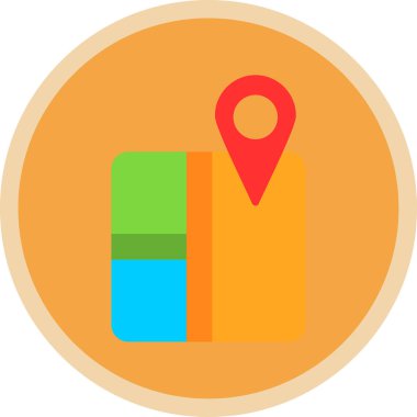 harita pin konumu simgesi düz biçimli