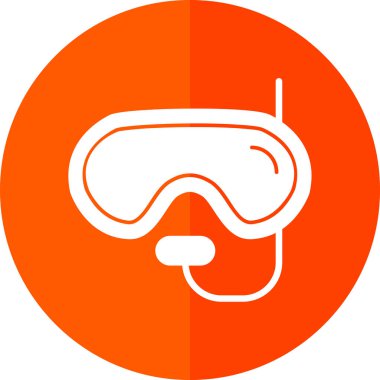 Beyaz arka planda maskeli bir adamın vektör çizimi