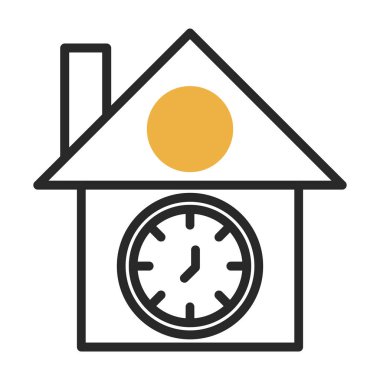 Cuckoo Saat simgesinin vektör çizimi 