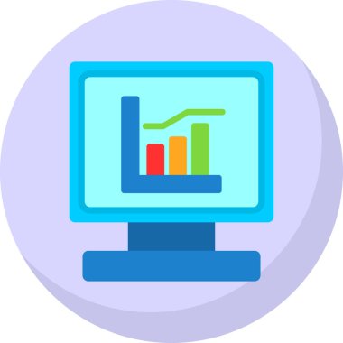 data analizi vektör simgesi modern basit vektör illüstrasyonu