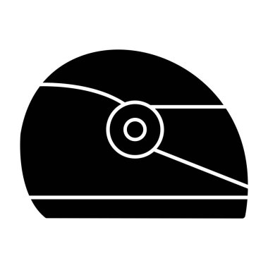 Kask simgesi basit tasarım illüstrasyonu 