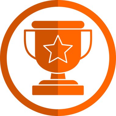 Ödül kupası. Web simgesi basit illüstrasyon 