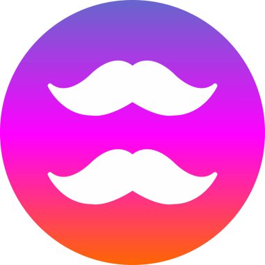 Beyaz arkaplanda bir bıyığın vektör çizimi