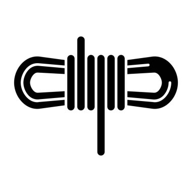 İp düz simgesinin vektör illüstrasyonu