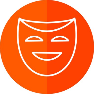 Tiyatro maskesi. Web simgesi basit illüstrasyon  