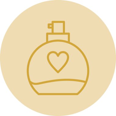 Aşk kalp ikonunun vektör illüstrasyonu