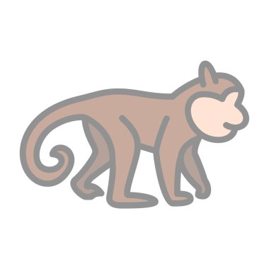 Maymun. Web simgesi basit illüstrasyon