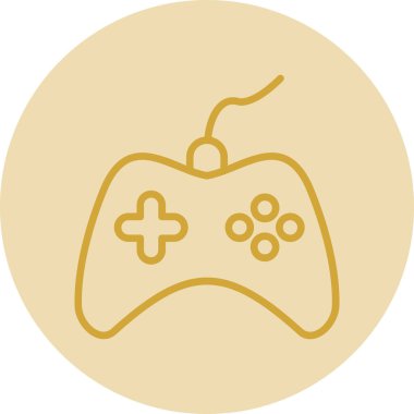 Oyun kontrolörü. Web simgesi basit illüstrasyon