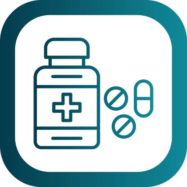 İlaç şişesi vektör simgesi