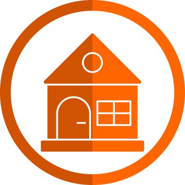 Ev vektör tasarımı. Ev düz simgesi 