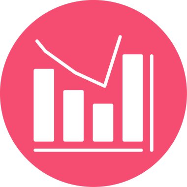 Bar grafik simgesinin vektör illüstrasyonu 