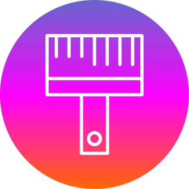 fırça simgesi, basit vektör illüstrasyonu