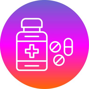 İlaç simgesinin vektör illüstrasyonu