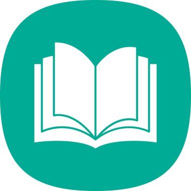 Kitap satırı simgesi, vektör çizim 