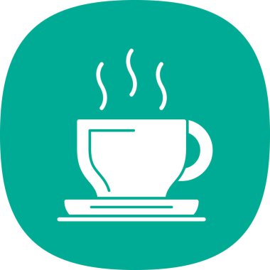 kahve fincanı ikonu vektör illüstrasyonu 