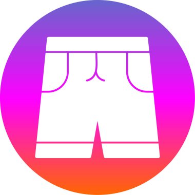 Spor Şortu simgesi, vektör illüstrasyonu basit tasarım