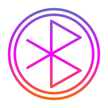 Bluetooth işaret ağı simgesi, vektör illüstrasyonu