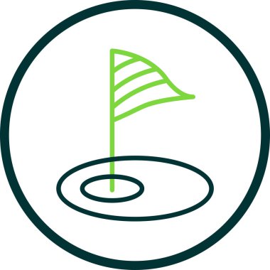 Golf simgesinin vektör illüstrasyonu 