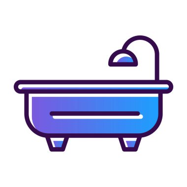 küvet doldurulmuş renk vektörü simgesi