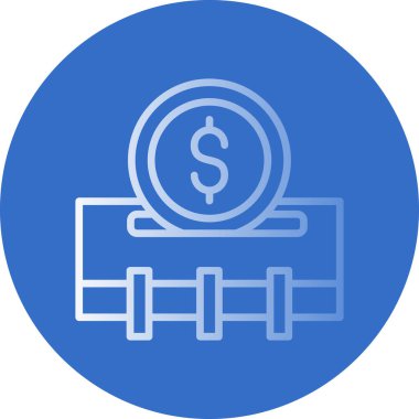 Para çantası. Web simgesi basit illüstrasyon