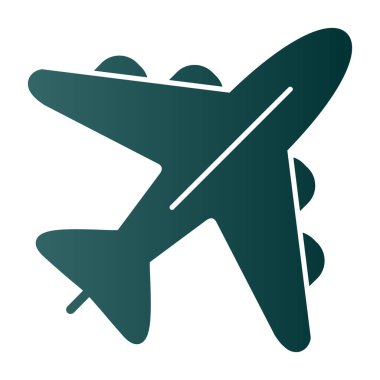 Uçak. Web simgesi basit tasarım                          