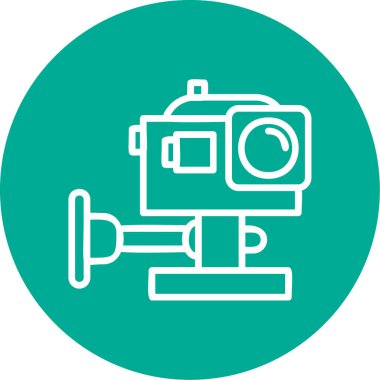 Eylem Kamerası simgesi, vektör illüstrasyonu basit tasarım